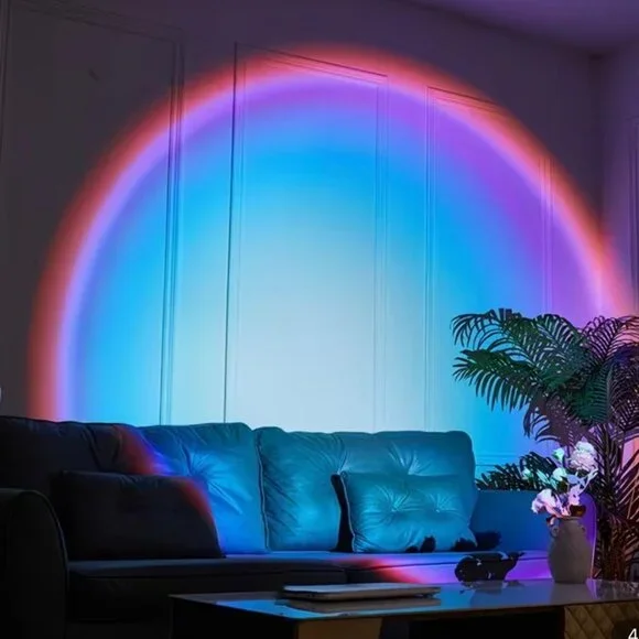 NEW - RGB Sunset Projector Light with Remote Black - NO STAND - Picture 6 of 8